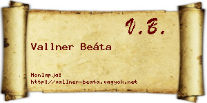Vallner Beáta névjegykártya