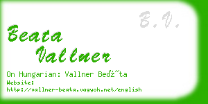 beata vallner business card